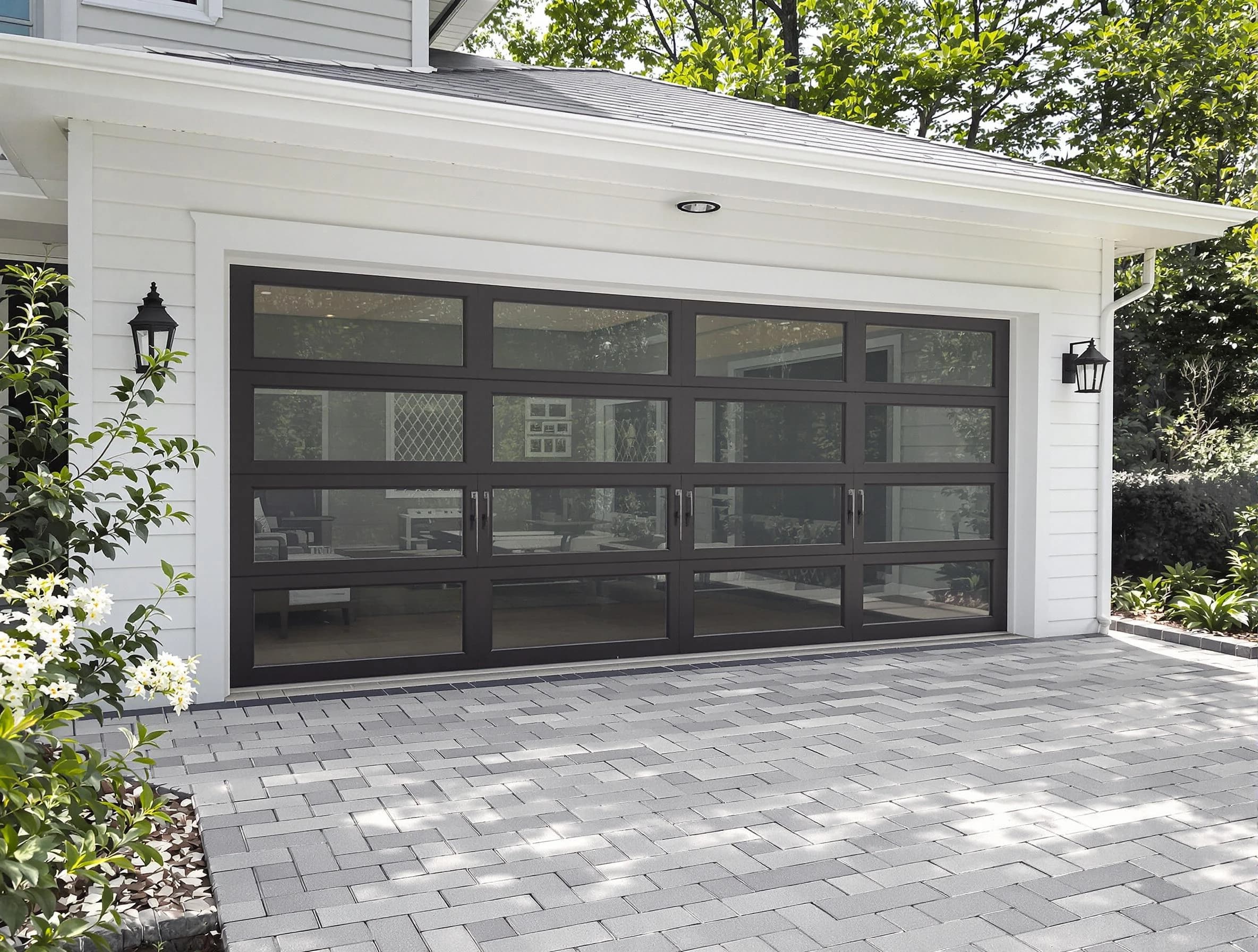 Peachtree City Garage Door Repair design specialist presenting custom garage door options to Peachtree City homeowner