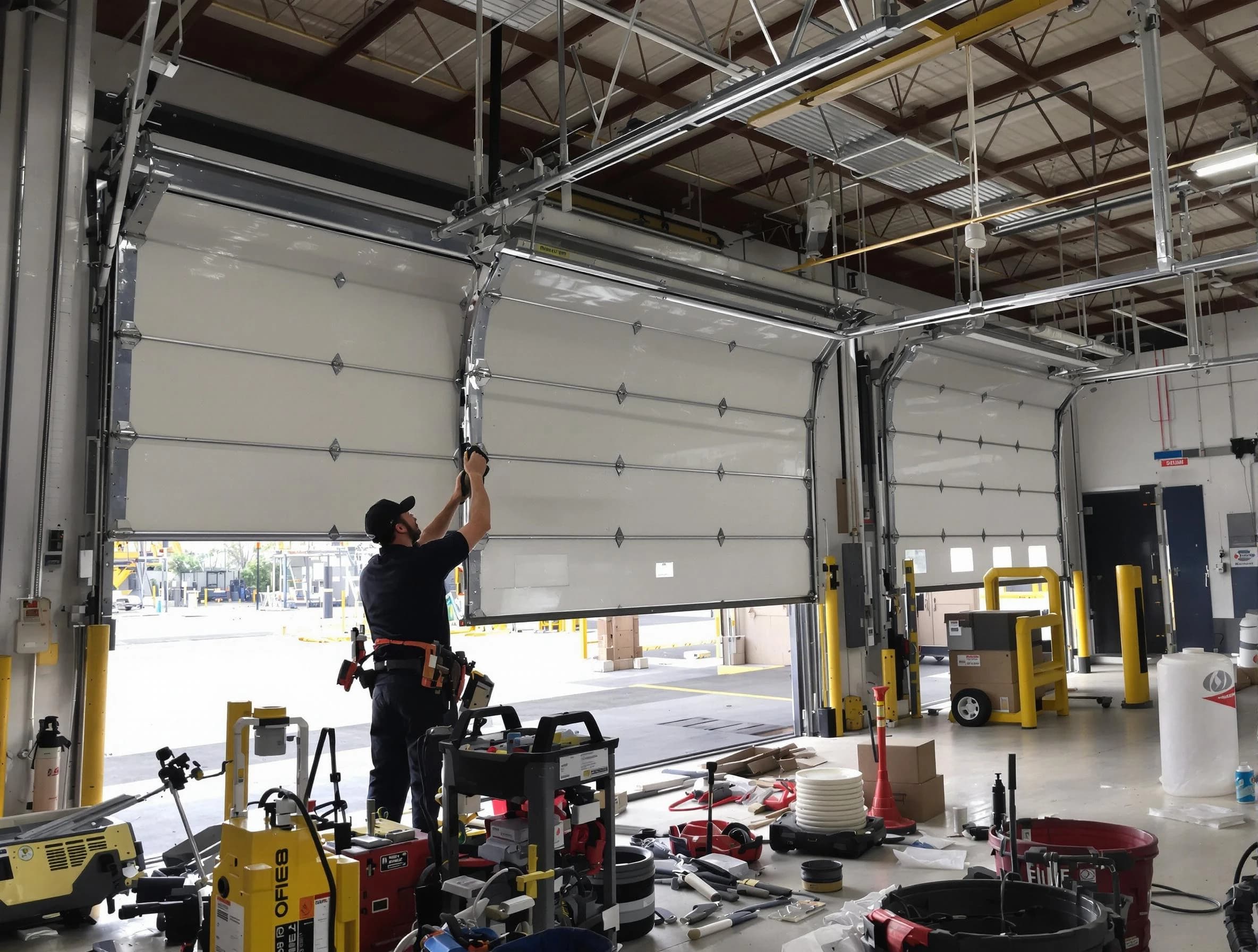 Peachtree City Garage Door Repair technician performing commercial garage door repair in Peachtree City