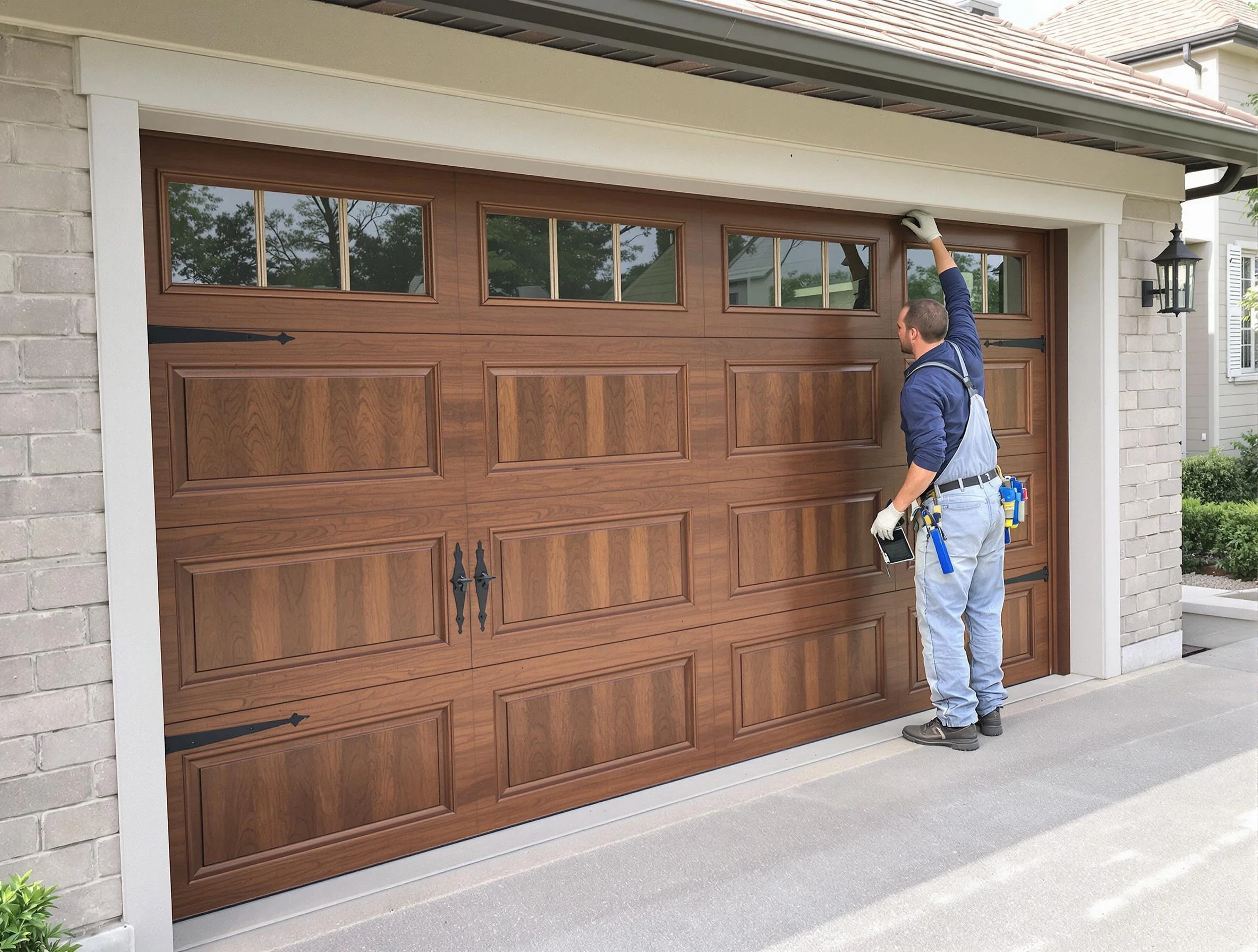 Custom garage door showcase by Peachtree City Garage Door Repair in Peachtree City