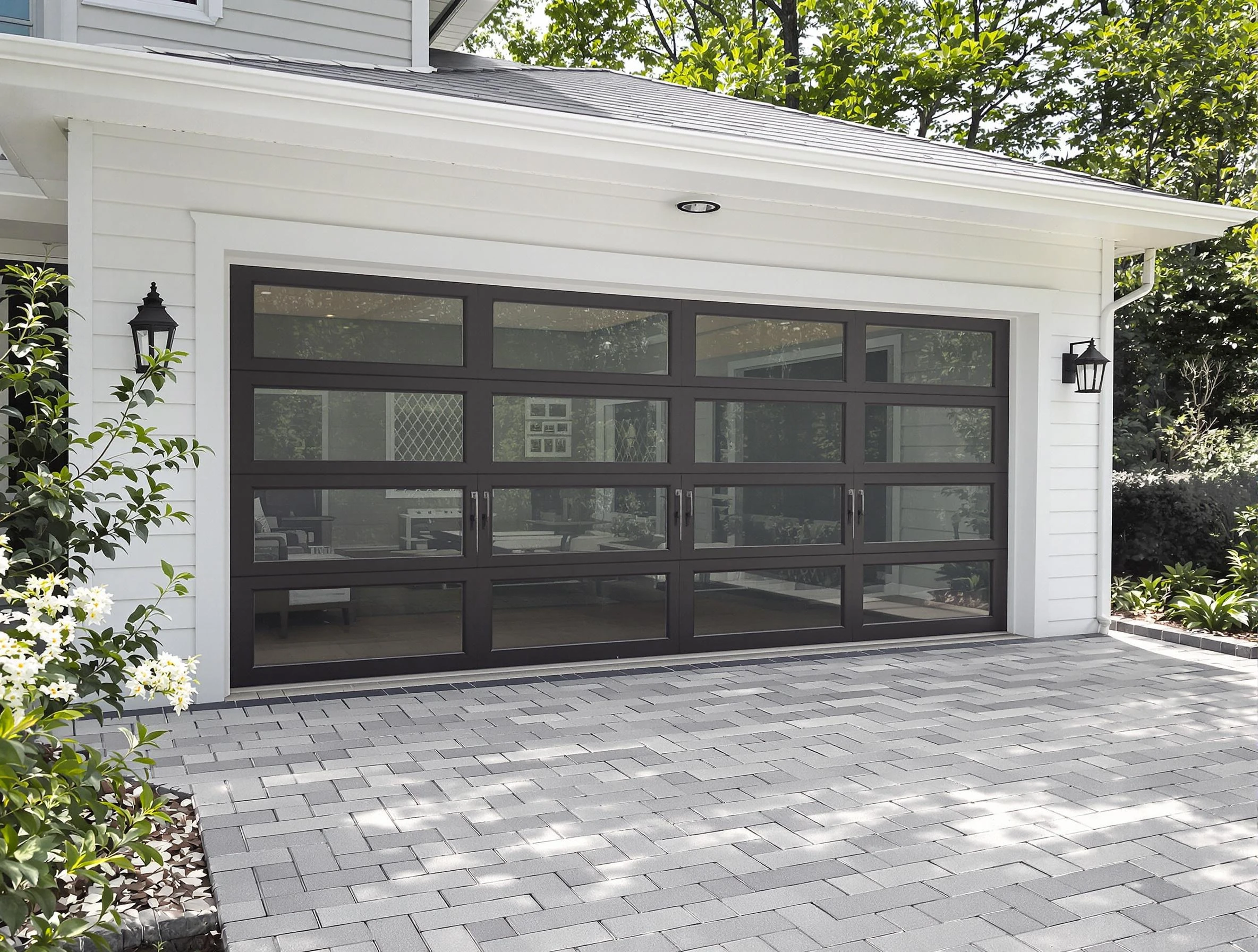 Peachtree City Garage Door Repair design specialist presenting custom garage door options to Peachtree City homeowner