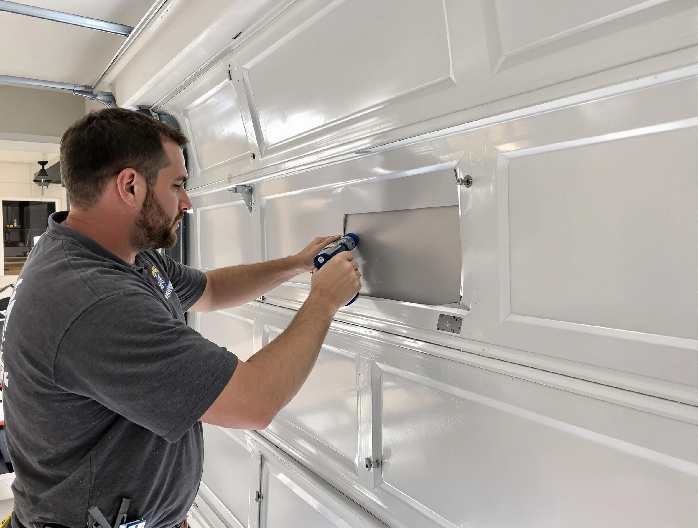 Garage door panel repair by Peachtree City Garage Door Repair in Peachtree City